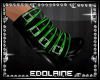 E~ Latex Boots Green
