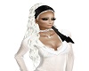 lames wht w blk scarf