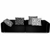Blk Zebr Long CHNL Couch