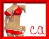 ~CA Branded Bikini Red