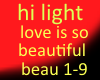 hi light  love beautiful