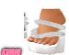 FUR THONG WEDGE| WHITE