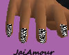 *J* Zebra Print Nails