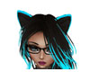 (K08) Teal Kitty Ears