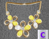 Yellow Flower Necklace 