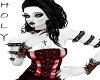 Red goth corset