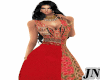 J* Red Anarkali Dress