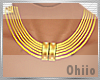 {0H} Gold Tube Necklace