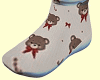 Beige Teddy Bear Socks