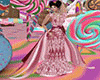 gala pink roses dress