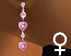 !Mwok pinkheart earrings