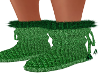 Green Knit Foot Warmers
