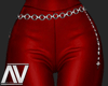 * Pants leather red