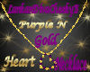 PURPLE N GOLD HEART
