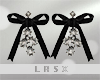 * Black White P Earrings