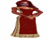 Medieval Red Gown w/Trim