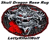 Skull Dragon Rose Rug