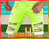 ! Lime Ripped Jeans