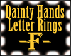 Gold Letter "F" Ring