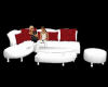 Red/White small couch
