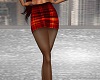 Holiday Plaid Red Skirt