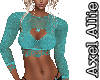 AA Teal Lace Heart Top