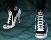 (RD)Black Converse Heels