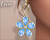 ! Flower Earrings Blue