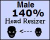 Head Scaler  MALE 140%