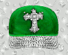 Rhinestone green cap