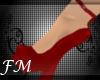 {fm} pvc heels red