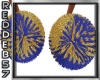 Gold & Blue Pom Poms