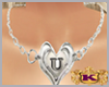 U Necklace Silver Heart