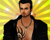*H* open black shirt