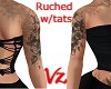 Ruched Top Blk w/tats