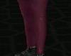 couple red leather pant