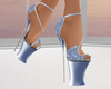 Ice blue glitter heels