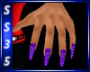 Long Fancy Purple Nails
