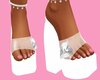 $ F Me Pumps White