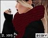 s. Knitted scarf - red