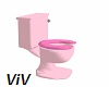 poseless pink toilet