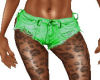 green shorts n stockings