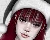 hair + christmas hat