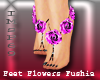 !69! Feet Flowers Fushia