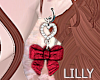 Valentine ribbon earring