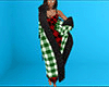 Green Fur Robe Plaid (F)