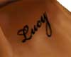 Lucy neck tattoo
