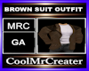 BROWN SUIT OUTFIT