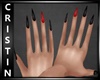 !CR! Black & Red Nails