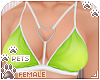[Pets] Heart bra | Lime